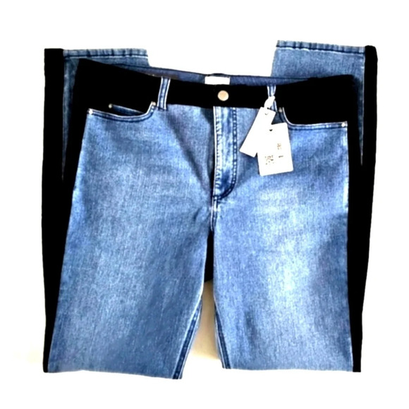 Ecru Denim The Los Feliz Velvet Inset Jeans - Picture 2 of 9